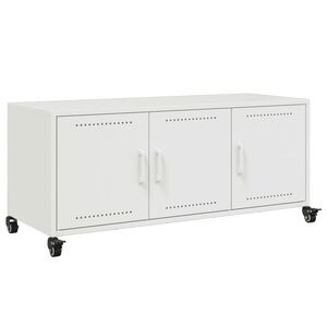 vidaXL Dulap TV, alb, 100,5x39x43,5 cm, oțel