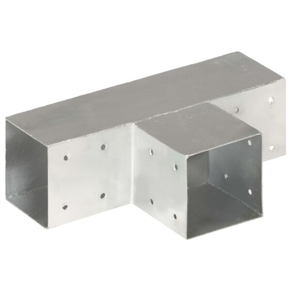 vidaXL Conectori de grindă, 4 buc, formă T, 91x91 mm, metal galvanizat