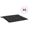 vidaXL Perne scaune grădină 6 buc. negru 50x50x3 cm țesătură Oxford