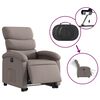 vidaXL Fotoliu electric rabatabil cu ridicare, gri taupe, textil