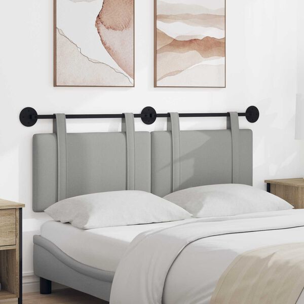 vidaXL Cap de pat suspendat Simplu Gri nori 150 x 55 x 5 cm țesătură