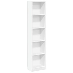 vidaXL Bibliotecă, alb, 40x24x176 cm, lemn prelucrat