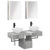 vidaXL Set dulap baie 5 pcs Gri Beton 43 x 11,5 x 60,5 cm