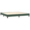 vidaXL Pat box spring cu saltea, verde &icirc;nchis, 200x200 cm, catifea