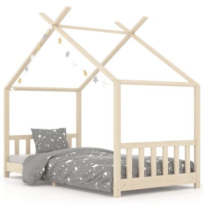 vidaXL Cadru de pat pentru copii, 90 x 200 cm, lemn masiv de pin