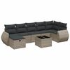 vidaXL Set canapele de grădină cu perne, 8 piese, gri, poliratan