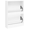 vidaXL Dulap pentru pantofi, alb, 59x17x81 cm, lemn stratificat