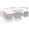 vidaXL Set canapele de grădină, 8 piese, cu perne, bej, poliratan
