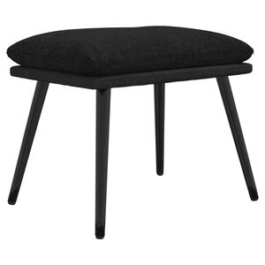vidaXL Taburet, negru, 45x29,5x35 cm, textil & piele ecologică