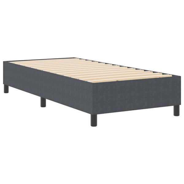 vidaXL Cadru de pat platformă Gri &icirc;nchis 90 x 200 cm țesătură