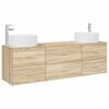 vidaXL Set de mobilier pentru baie 3 buc. Stejar Sonoma