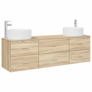 vidaXL Set de mobilier pentru baie 3 buc. Stejar Sonoma