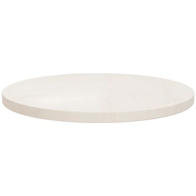 vidaXL Blat de masă, alb, Ø50x2,5 cm, lemn masiv de pin