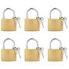 vidaXL U Lock cu Chei 6 pcs Alamă Fier