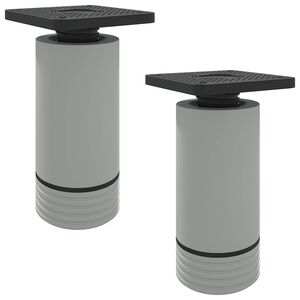 vidaXL Picioare de mobilă Reglabil 2 buc. Alb 64 x 64 x 100 mm PP