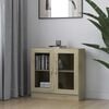 vidaXL Dulap cu vitrină, stejar sonoma 82,5x30,5x80 cm lemn prelucrat