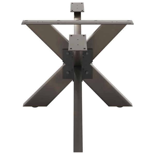 vidaXL Picior masă de cafea, formă de păianjen, negru, 98x58x(42-43) cm, oțel