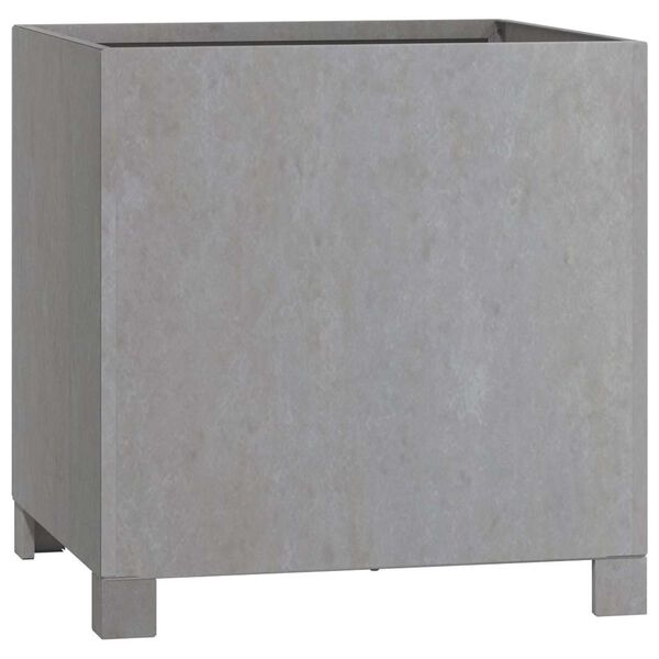 vidaXL Jardinieră cu picioare, ruginiu, 40x40x40 cm, oțel corten