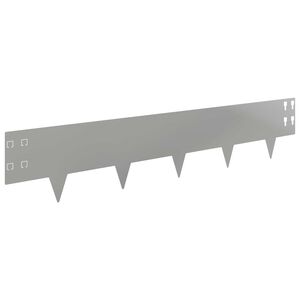vidaXL Margine pentru gazon 10 buc. 100 x 20 cm Oțel Argintiu