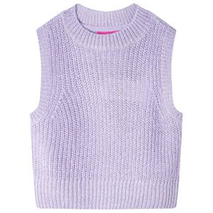 Vestă pulover pentru copii tricotată, liliac deschis, 104
