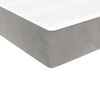 vidaXL Pat box spring cu saltea, gri deschis, 100x200 cm, catifea