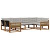 vidaXL Set de canapele de exterior 6 buc. Natural și gri deschis