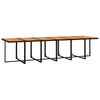 vidaXL Set mobilier de exterior cu perne, 13 piese, negru, poliratan