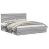 vidaXL Cadru de pat Gri Sonoma 200 x 200 cm Lemn de pin masiv