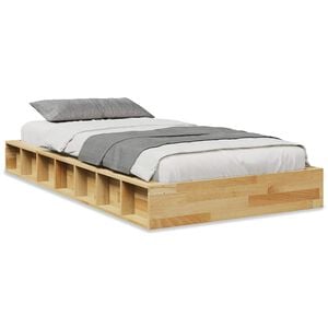 vidaXL Cadru de pat fără saltea 80x200 cm din lemn masiv de stejar