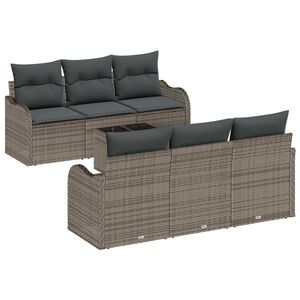 vidaXL Set de canapele pentru grădină Gri 55 x 55 x 37 cm poliratan