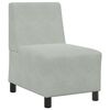 vidaXL Canapea modulară fără brațe, gri deschis, 55 cm, catifea