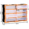 vidaXL Organizator cu 8 sertare mari, 52x16x37 cm