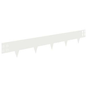 vidaXL Margine pentru gazon 20 pcs 100 x 15 cm Oțel Alb
