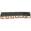 vidaXL Set de canapele de exterior 6 buc. Natural și Antracit