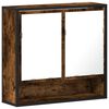 vidaXL Dulap baie cu oglindă stejar fumuriu 65x20x60 cm lemn compozit