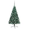 vidaXL Jumătate brad Crăciun artificial cu set globuri verde 240 cm