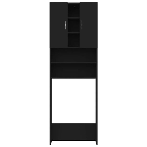 vidaXL Dulap mașina de spălat, negru, 64x25,5x190 cm