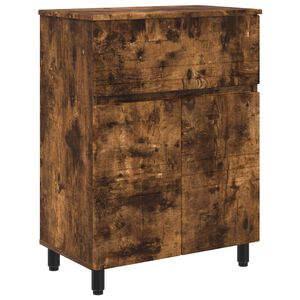 vidaXL Unitate Vanity pentru Baie Stejar fumuriu 60 x 35 x 80 cm