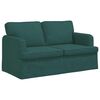 vidaXL Canapea 2 pcs Verde &icirc;nchis 144 x 80 x 85 cm țesătură