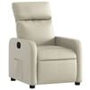 vidaXL Fotoliu rabatabil, crem, piele ecologică
