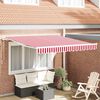 vidaXL Cortina Retractabilă Roșu și Alb 300 x 250 cm
