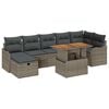 vidaXL Set de canapele pentru grădină cu pernă 8 pcs Gri poliratan