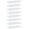 vidaXL Plăci bibliotecă, alb extralucios, 8 buc., 40x20x1,5 cm, PAL