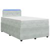 vidaXL Pat boxspring cu saltea Gri deschis 120 x 190 cm Catifea