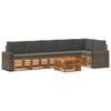 vidaXL Set de canapele de exterior 7 buc. Natural și Antracit