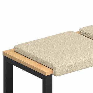 vidaXL Perna pentru bancă 4 buc. Țesătură Crem Ad&acirc;ncime 35 cm