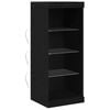 vidaXL Bufet LED Stejar Negru 41 x 37 x 100 cm Lemn prelucrat