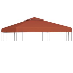 vidaXL Acoperiș de pavilion, 2 niveluri, cărămiziu, 3x3 m, 310 g/m&sup2;