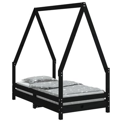 vidaXL Cadru de pat pentru copii, 70x140 cm, lemn masiv de pin