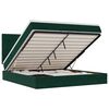 vidaXL Cadru de pat otoman cu saltele Verde &icirc;nchis 160x200cm catifea